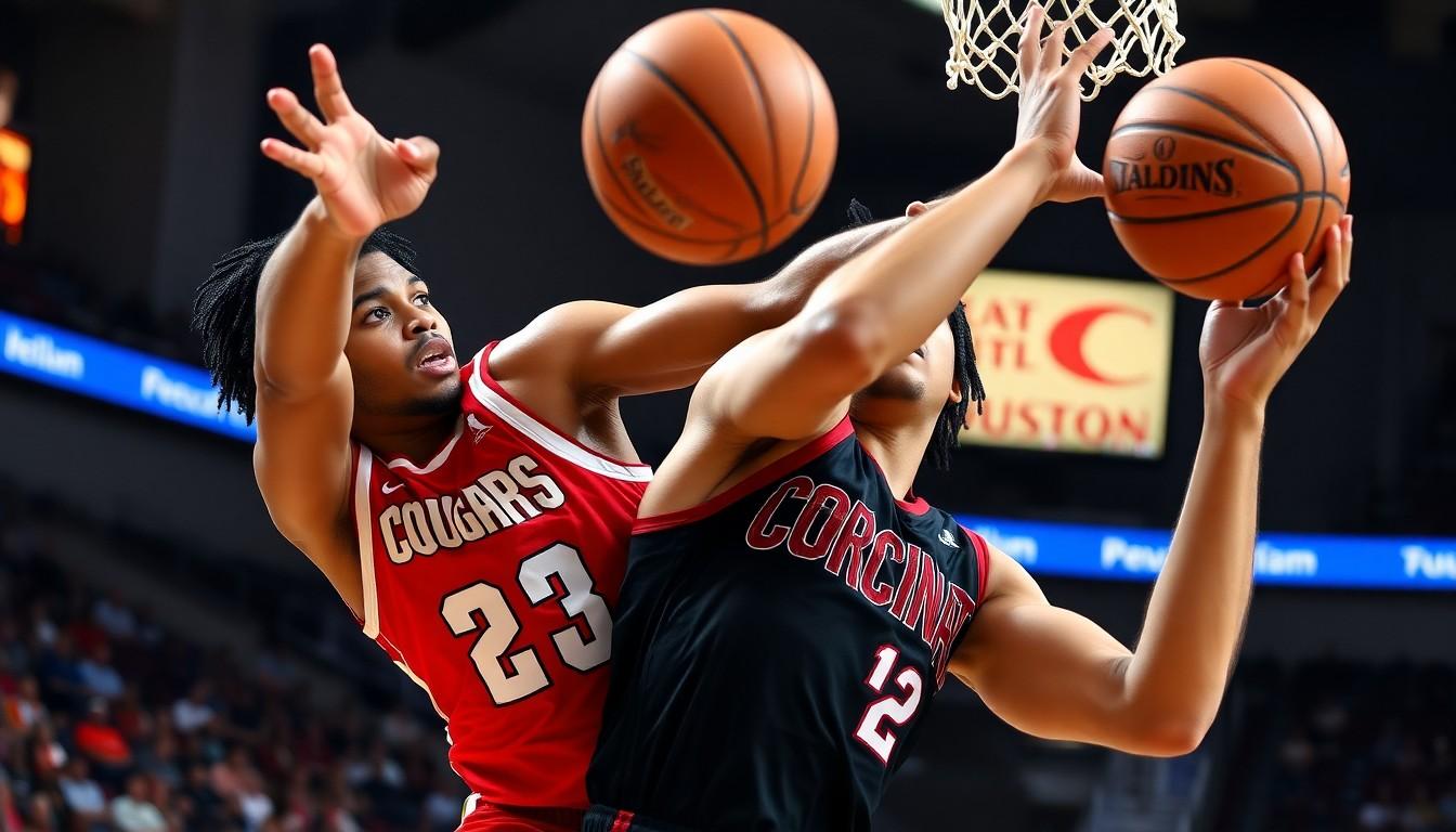 houston cougars men's basketball vs cincinnati bearcats men's basketball match player stats